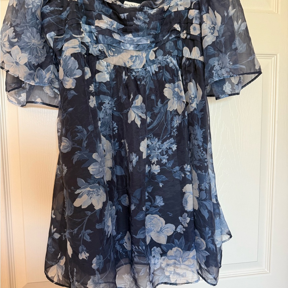 Abercrombie & Fitch Navy and Light Blue Floral Dress